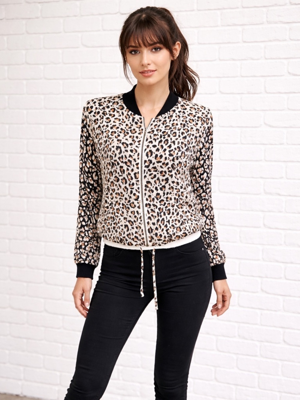NWOT Saltwater Luxe light weight cheetah print bomber jacket womens size small
